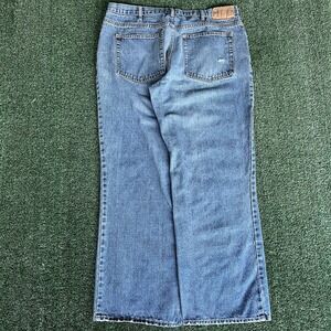 Vintage Y2K Steve & Barry's Baggy Wide-Leg Blue Jeans 37x31" 22" Openings